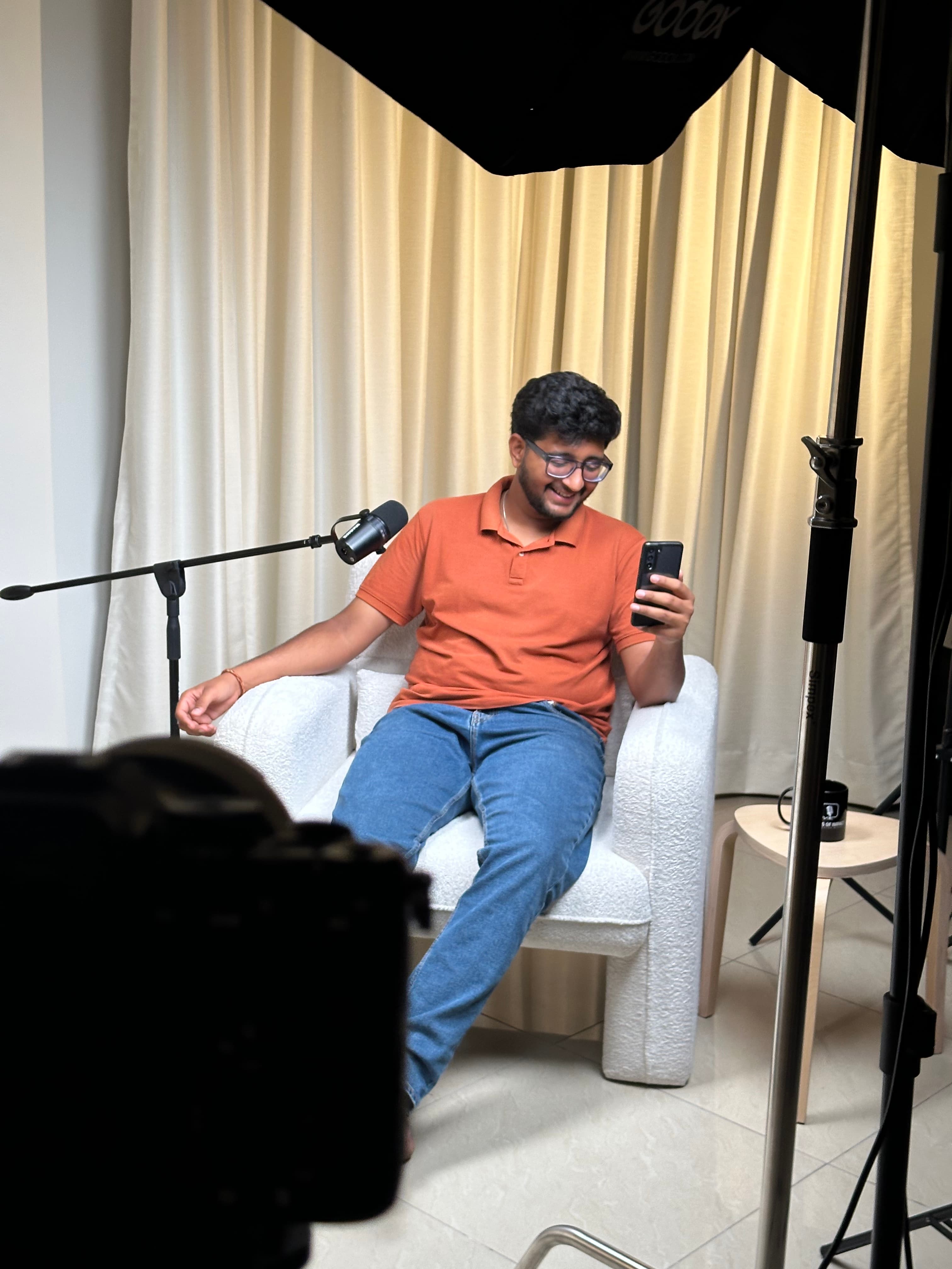 Between takes